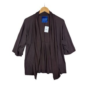 New Absolutely Half Sleeve Cardigan size‎ Large Brown
